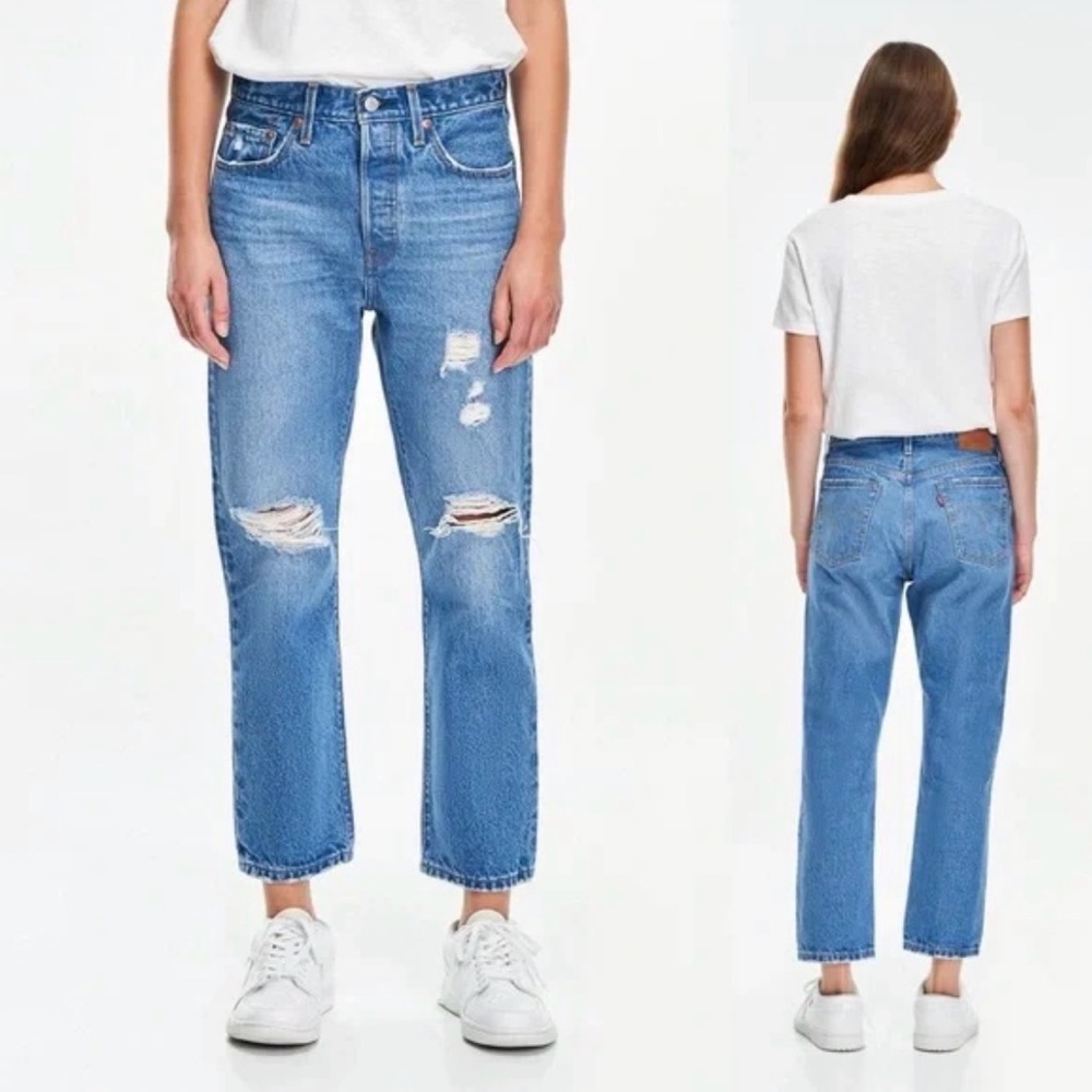 Levi's Women's 501 Distressed Jeans